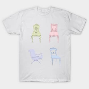 Coquette Chairs Pink Set T-Shirt